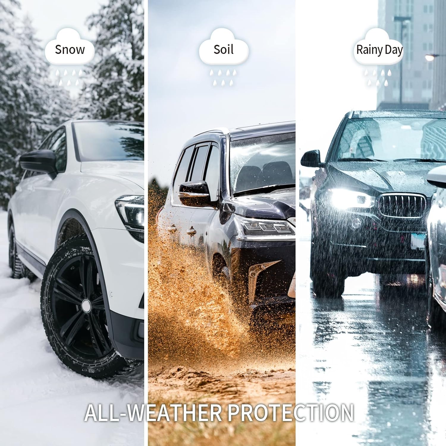 for Ford Expedition/Lincoln Navigator 8 Seater 2018-2024 Floor Mats 3 Rows Trunk Cargo Liner and Backrest Mats All Weather TPE Fit Expedition/Navigator Accessories (8 Seat Full Set-Not for MAX Or L)